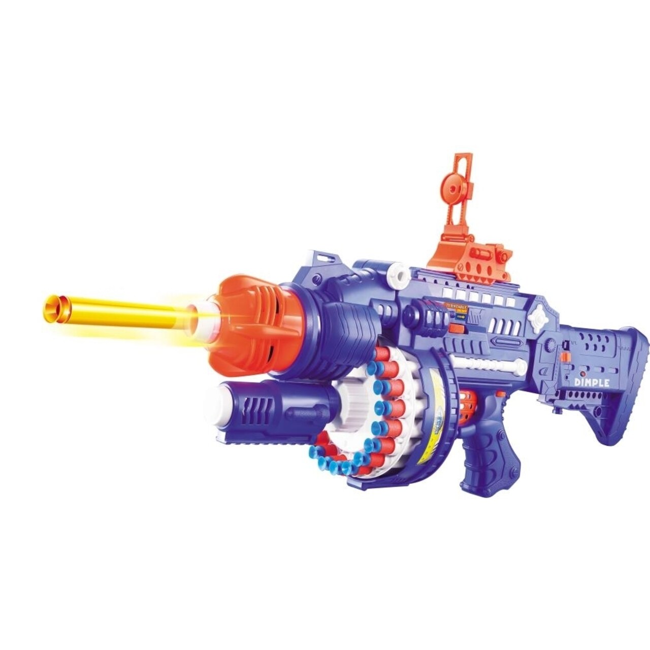 Dimple Rapid Rotating Barrel Attack Blaster with 40 Suction Tipped Foam Darts